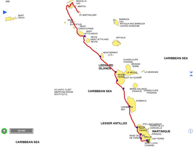 Carte St Martin Martinique